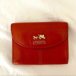 Coach leather business card holder